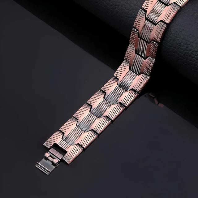 Premium Copper Link Bracelet for Men – Stylish & Powerful Look
