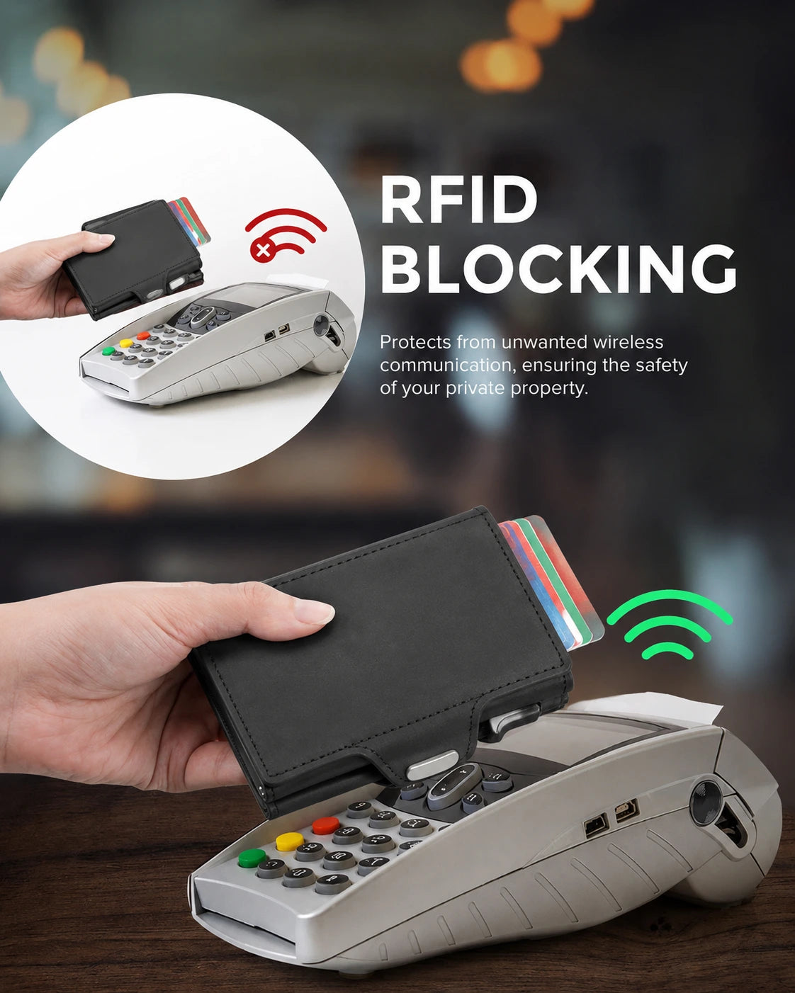 Premium Card Holder with RFID Protection Wallet