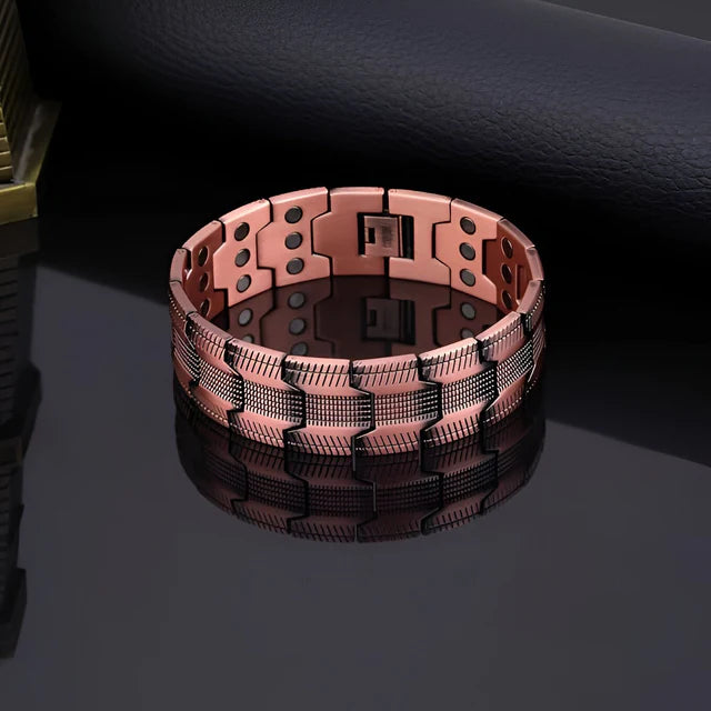 Premium Copper Link Bracelet for Men – Stylish & Powerful Look
