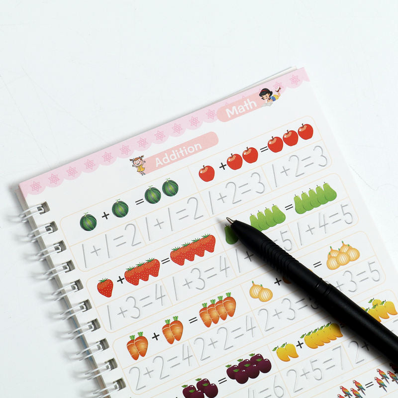 Magic Copybook Set for Kids (3+) – 4 Books + Pen