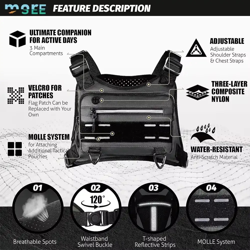 Sports Tactical Chest Bag – Carry Your Essentials Hands-Free Anywhere