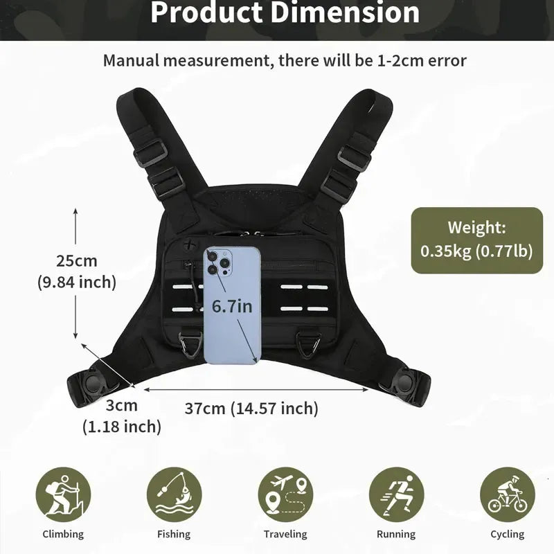 Sports Tactical Chest Bag – Carry Your Essentials Hands-Free Anywhere